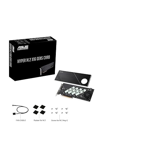 ASUS Hyper x16 Gen5 Card (PCIe Supports Four NVMe