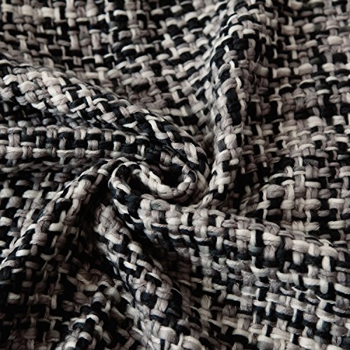 HollyHOME Throw Blanket Chic Boho 60x70 Inch Luxury Soft Microfiber All Season Blanket with Tassels, Ideal for Bed or Couch, Black