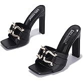 Cape Robbin Briar Sexy Stiletto High Heels for Women, Square Open Toe Shoes Heels