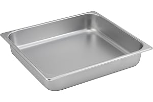 Winco 2/3 Size Pan, 2 1/2-Inch,Stainless Steel,Medium