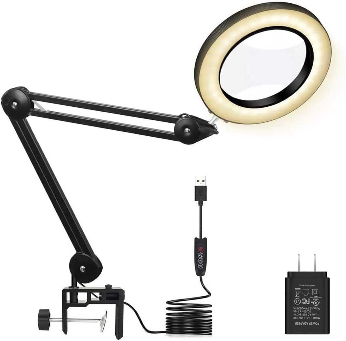 Other Business Industrial Business Industrial 5xlighted Magnifier Lamp Clamp On Magnifier Table Light For Workbench Close Work