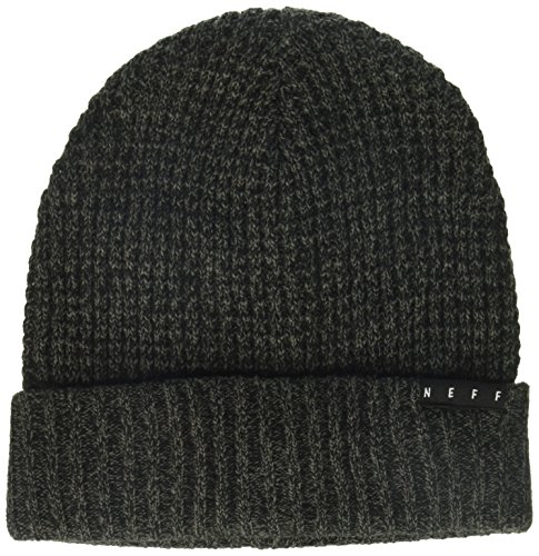 neff Men's Grit Knit Slouchy Beanie, Charcoal/Black, One Size neff Men's Grit Knit Slouchy Beanie, Charcoal/Black, One Size