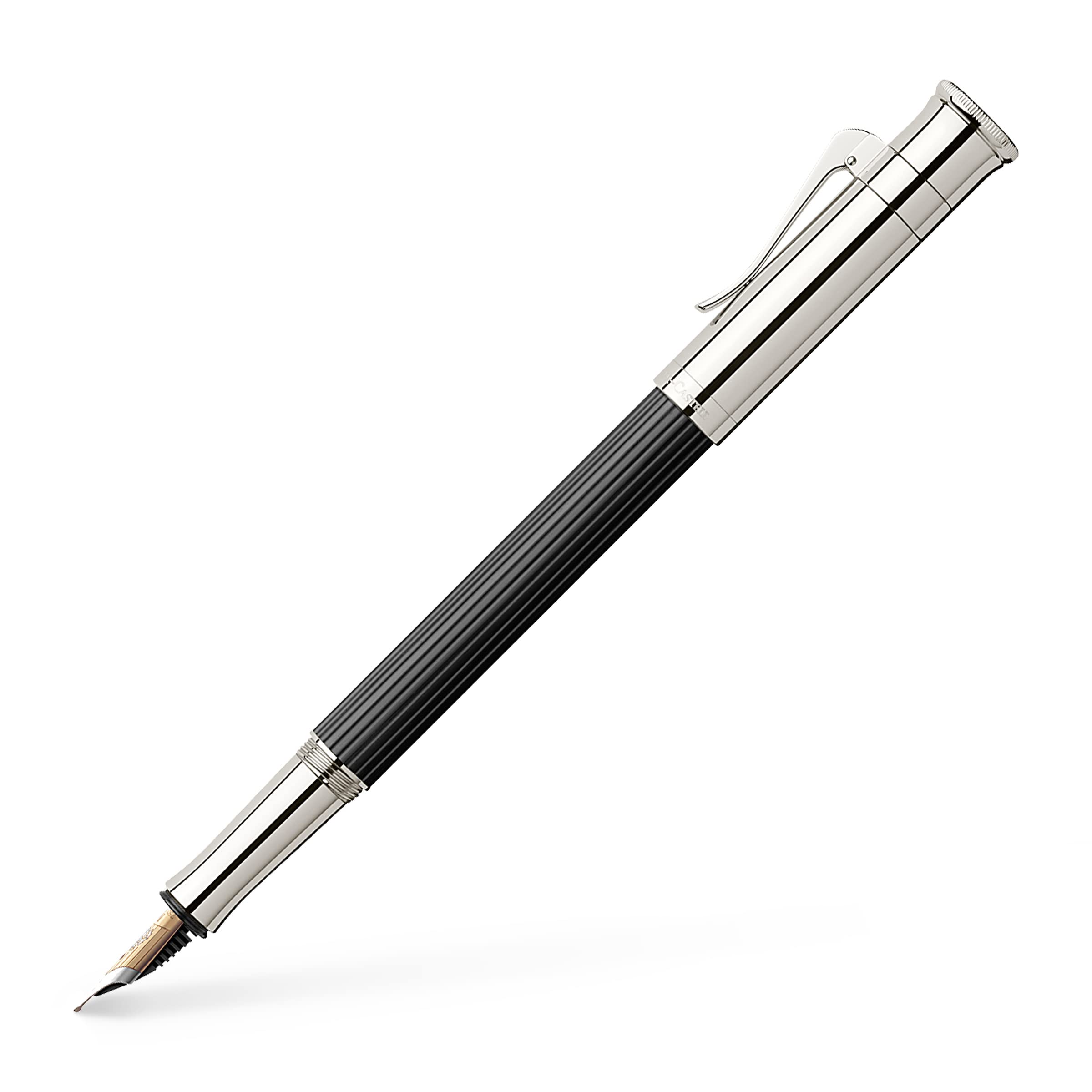 Faber-Castell GRAF Classic Fountain Pen Ebony Wood Wide Nib
