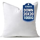 MIULEE 20x20 Inch Synthetic Down Alternative Pillow Insert | Decorative Throw Pillow 20 x 20 Inch Body Bed Sleeping Ultra Soft Fluffy Form for Sofa Couch Bed