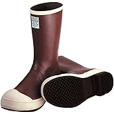 Tingley Pylon MB924B Neoprene Steel Toe Boot, 12-1/2 Inch Height, With Safety-Loc Outsole, Mens 11 / Womens 13, Brick Red Upper - Brown Sole