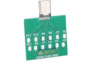 BONKZEBU 2pcs USB 5 Pin Dock Test Board Practical Battery Testing Tool for Type C Phone Easy Use for DIY Enthusiasts Material
