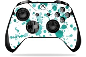 MIGHTY SKINS MightySkins Skin Compatible with Microsoft Xbox One X Controller - Teal Splatter | Protective, Durable, and Unique Vinyl Decal wrap Cover | Easy to Apply, Remove, and Change Styles | Made in The USA