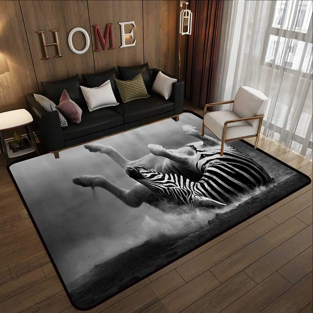 Amazon Com Silky Smooth Bedroom Mats Wildlife Decor Zebra