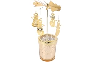 Minkissy 1pc Hot Swivel Candle Holder Scented Oil Burner Christmas Rotary Candle Holder Home Decoration Nativity Candle Holder Rotating Windmill Frame to Rotate Wrought Iron Fine