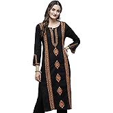 Ada Indian Chikankari Hand Embroidered Straight Cotton Kurta Kurti Tunic Dress for Women A411388