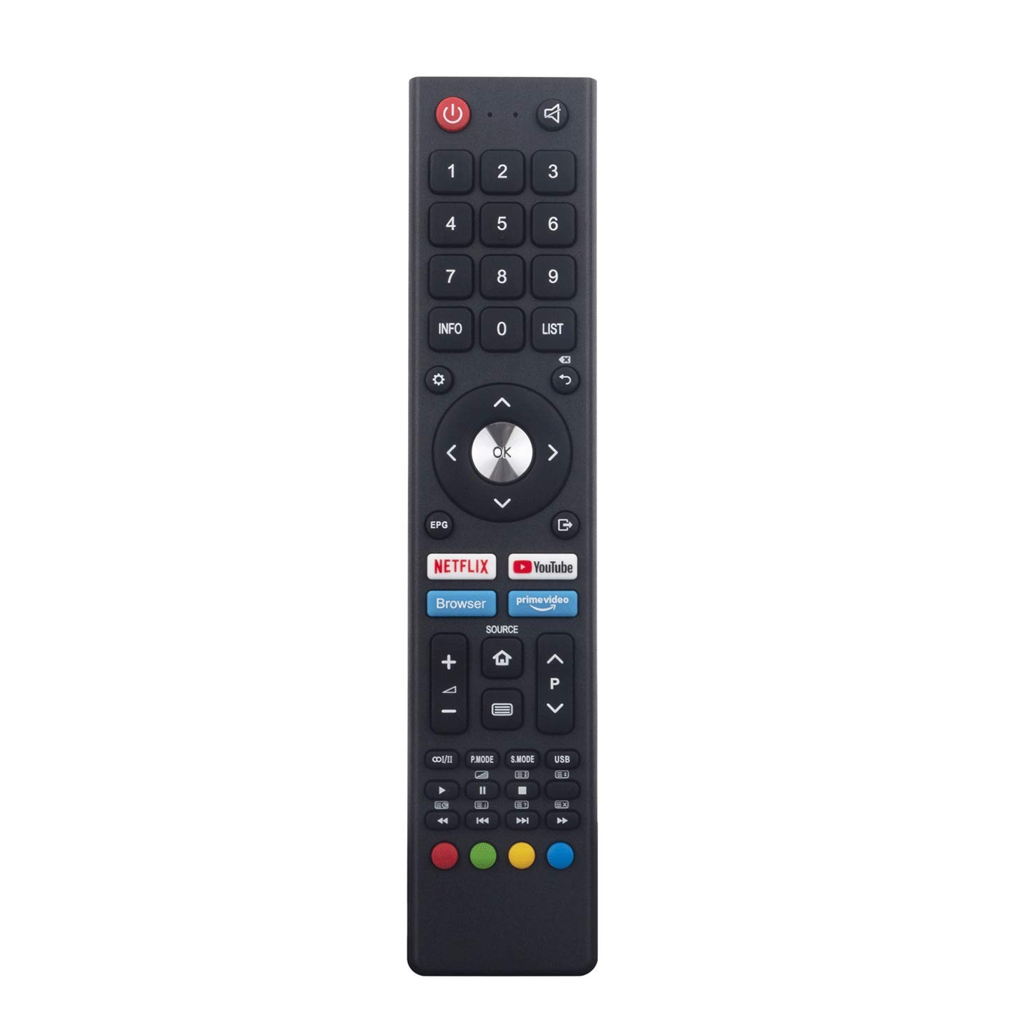 VINABTY GCBLTV02BDBIR Remote Control Replacement for CHIQ TV