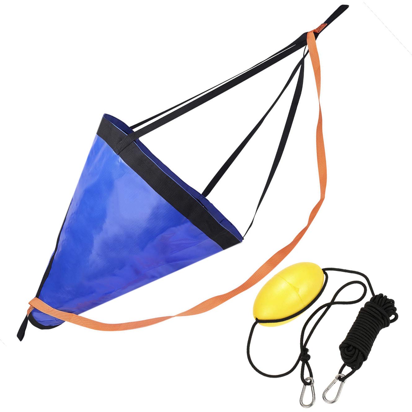 MOOCY Drift Sock with Harness Buoy,Ocean Anglers Fishing Drogue Sea Anchor for Boat/Kayak/Pontoon (25'' for 14-18ft Boat)