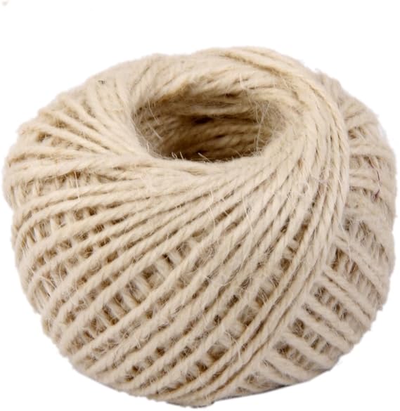 50m Wickel Geschenk Hanfseil Band Schnur Seil Schnur Saitenkugel Beige