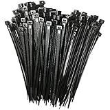 Cable Zip Ties (4-Inch 200 Pack) - APUXON Heavy Duty Industrial Grade Wire Ties - Plastic Black Nylon Cable Tie Mounts - Perfect for Organizing Wires, Home, &amp; Office Use