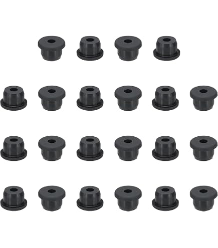 Lot De 22 Anneaux En Silicone Noir PATIKIL - Trou De Perçage 16 Mm (5/8") - Pour Câbles, Irrigation, Pare-feu - Protection Anti-rayures