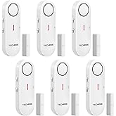 TECHRISE Door Alarms for Kids Safety, Window Sensor with 3-Level Volume Selection, Alarm & Chime Door Alarms When Opened, Per