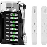 ROCKBROS 10-In-1 Bike Tool Kit Multi-Function Portable Foldable | With Ratchet Wrench &amp; Magnetic Bits,for Bicycle Motorcycle E-Bike Home Use