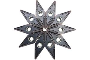 GBJ 10pcs Carbide Turning Inserts VNMG332/VNMG160408 CNC Lathe Cutting Tools for MVJNR, MVJNL, MVJNN holders stainless steel/cast iron machining