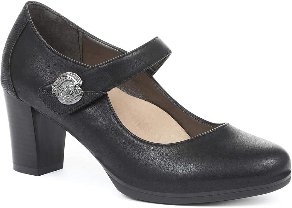 Pavers Block Heel MaryJane Shoes 319 003 Black Size 7 (40) Amazon