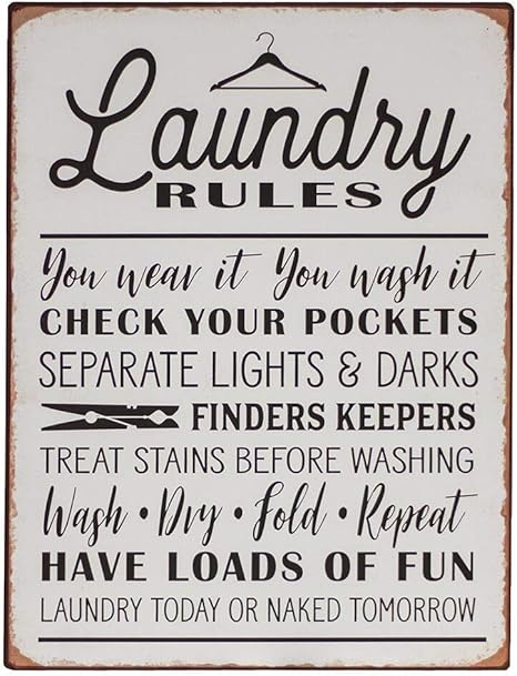 Craft House Designs Letrero de Metal Envejecido con Texto en inglés