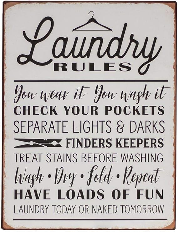 Craft House Designs Letrero de Metal Envejecido con Texto en inglés