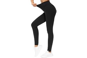 THE GYM PEOPLE Thick High Waist Yoga Pants for Women, Tummy Control Workout Running Yoga Leggings with Pockets