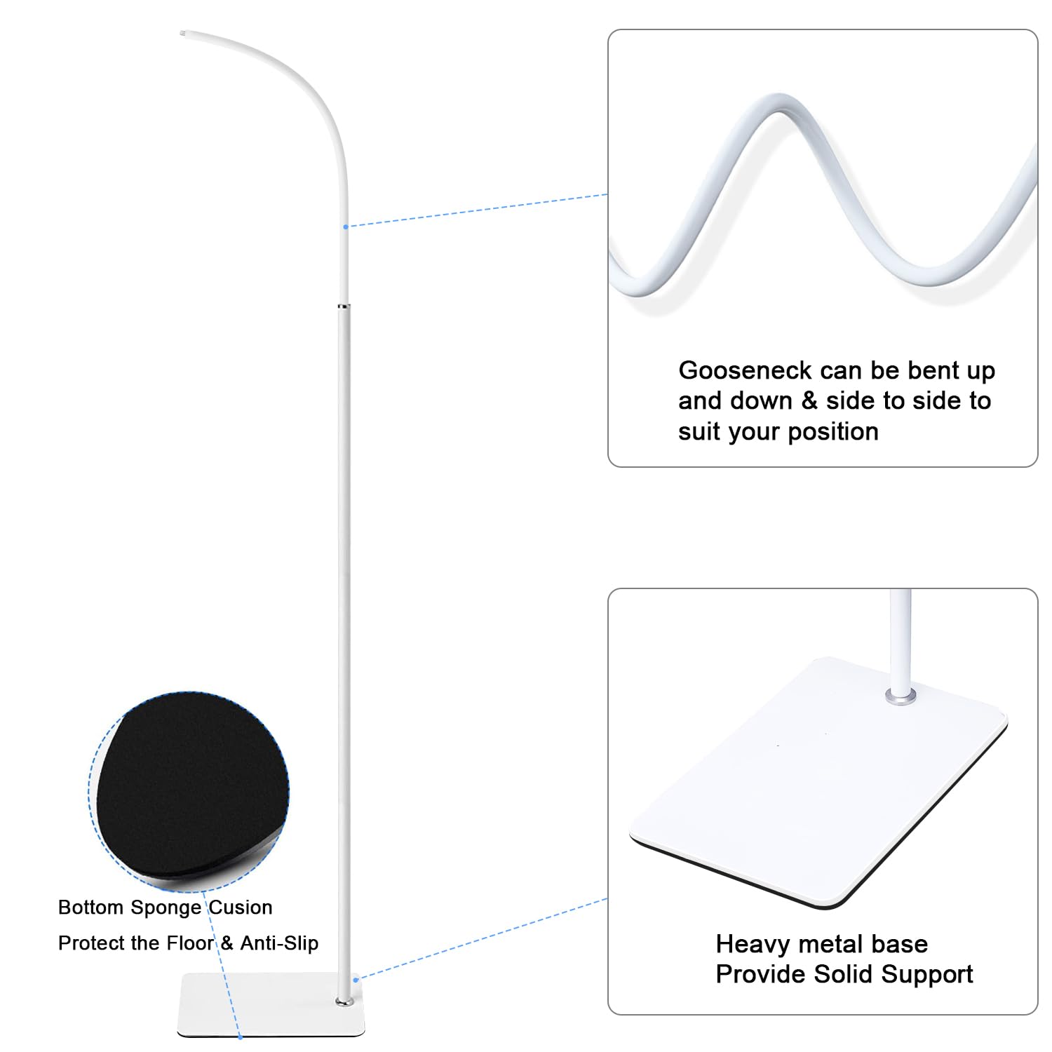 Adjustable Height Baby Monitor Floor Stand Holder for Hellobaby HB6550 HB65/HB66/HB248 Baby Monitor and Also Compatible with The Nanit Pro Smart Monitor & Flex Stand