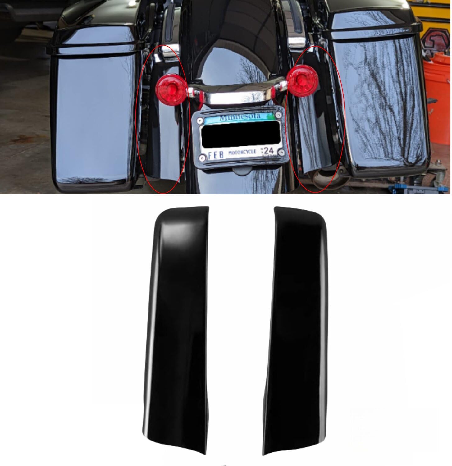 TDZ 2014-2023 Saddlebag Filler Panels Fits for Harley Touring Electra ...