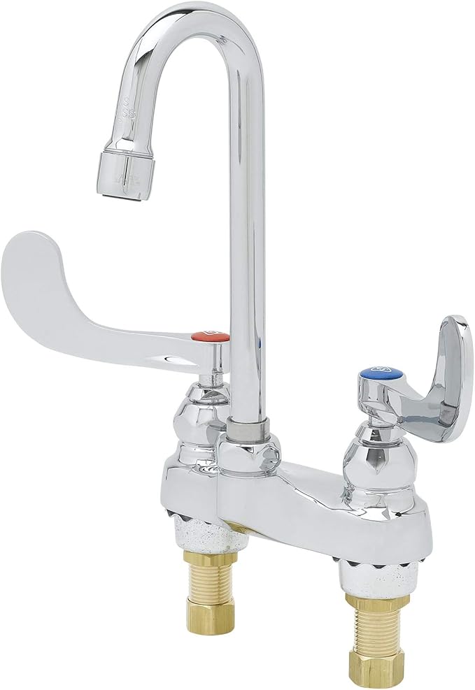 T&S Brass B0892 Lavatory Medical Faucet with Gooseneck Spout and Wrist