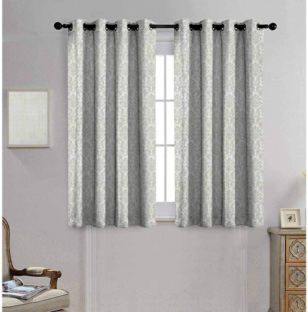Mademai Damask Decorative Curtains for Living Room Abstract