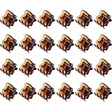 Hotop 24 Pieces Mini Hair Clips Plastic Hair Claws Pins Clamps for Girls and Women (Brown)