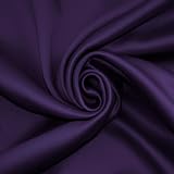 Rayyan Linen Aubergine Purple Blackout Eyelet Curtains 66x54 Pair view 2