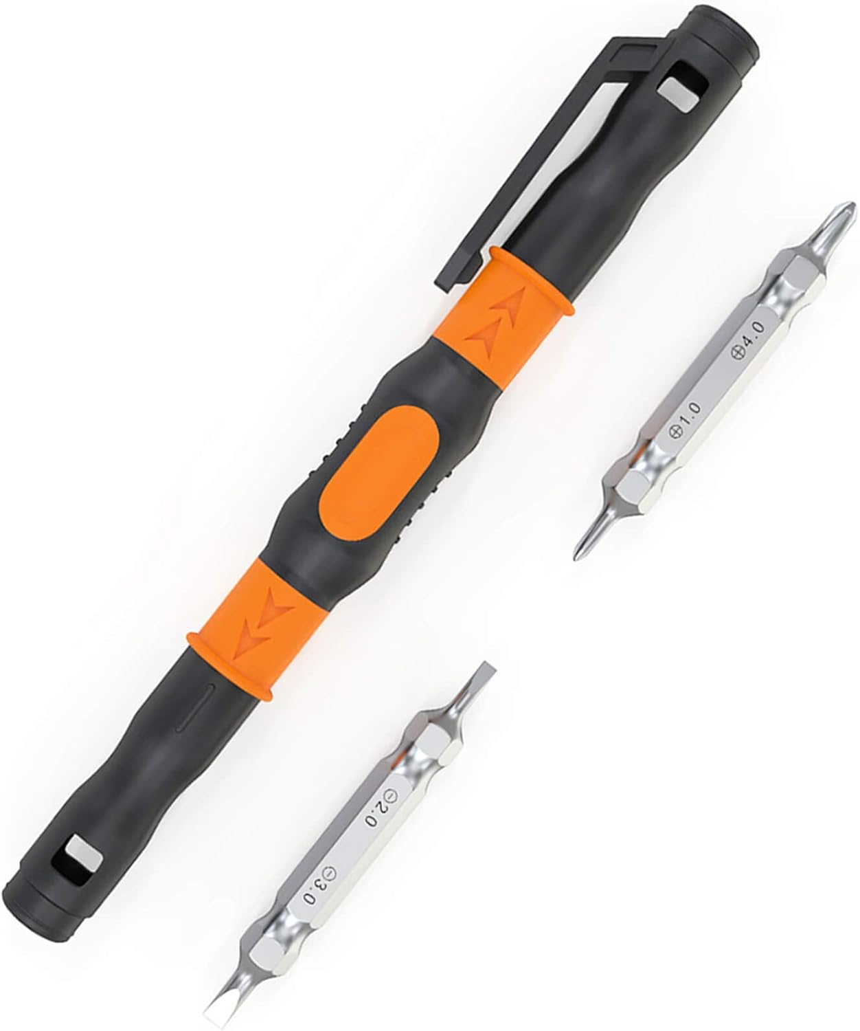 Portable Pocket Pen Screwdriver Set - Precision Screw Driver Multi-Tool Set with Philips and Flat Head Double Ended Magnetic Bits: Home Improvement