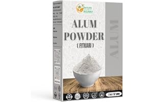 Herbs Botanica Alum Powder, Potassium Alum Fitkari Granulated Powder, Natural and Pure, 2 oz – No Additives, Multi-Use Baking & Household Essential Pure