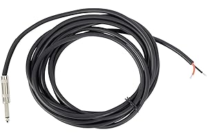 Rockville RTSBW15 15 Foot 1/4" TS to Bare Wire Speaker Cable,16 AWG,100% Copper