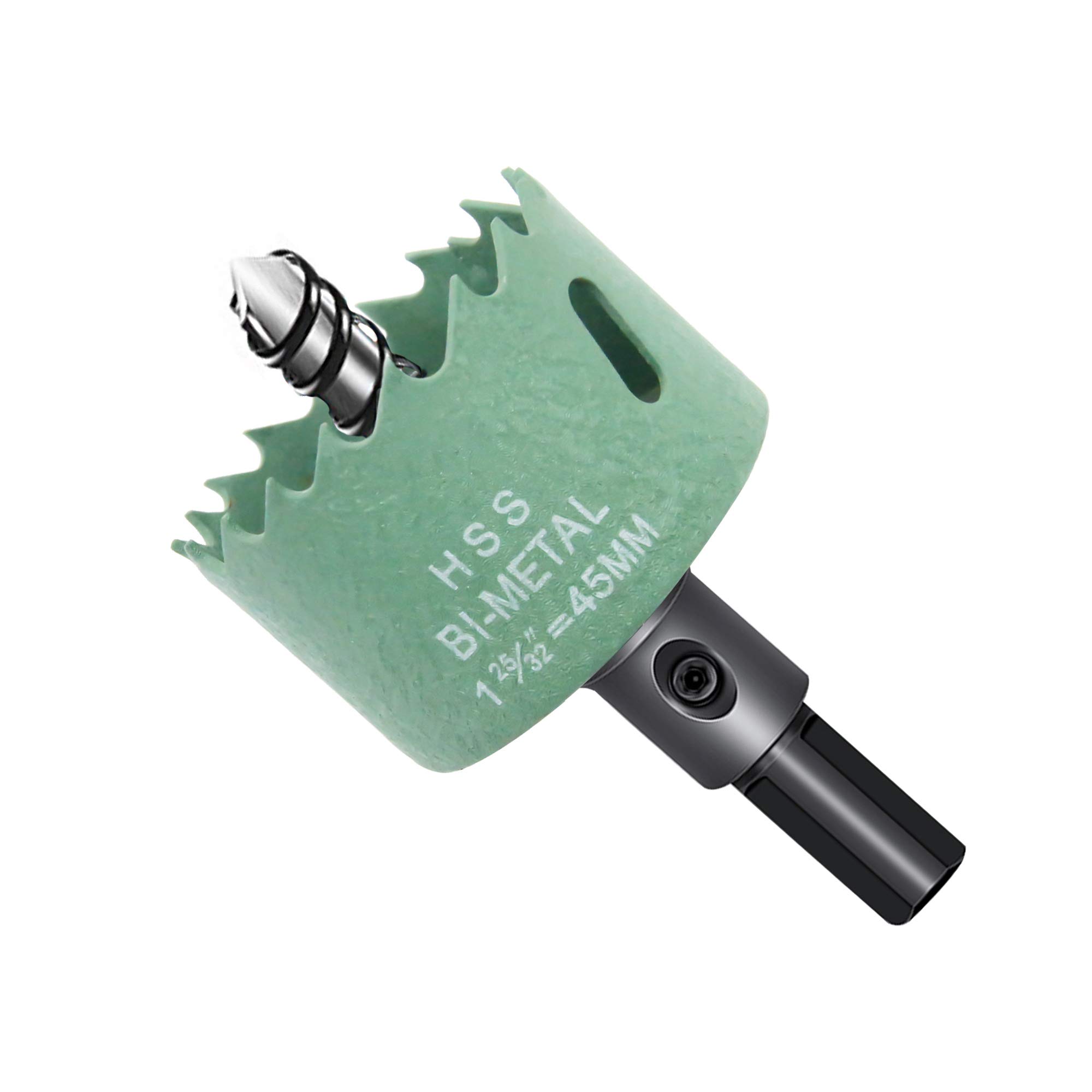 45mm Hole saw LAIWEI hole cutter,1.77 Inch HSS Annular Hole Saw Cutter Drill Bit,holes in wood,gypsum board,aluminum profiles, PVC and other materials(1-25/32") — image 1