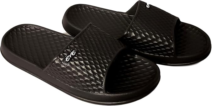 Amazon.com | Women's Slide-on Shower and Poolside Sandals (Ladies 10 M, Black) | Flip-Flops