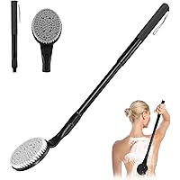 Gobiteli Back Scrubber for Shower,25" Long Handle Shower Brush for Body Exfoliator and Deep Clean,Back Scrubber for Shower fo