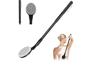 Gobiteli Back Scrubber for Shower,25" Long Handle Shower Brush for Body Exfoliator and Deep Clean,Back Scrubber for Shower fo