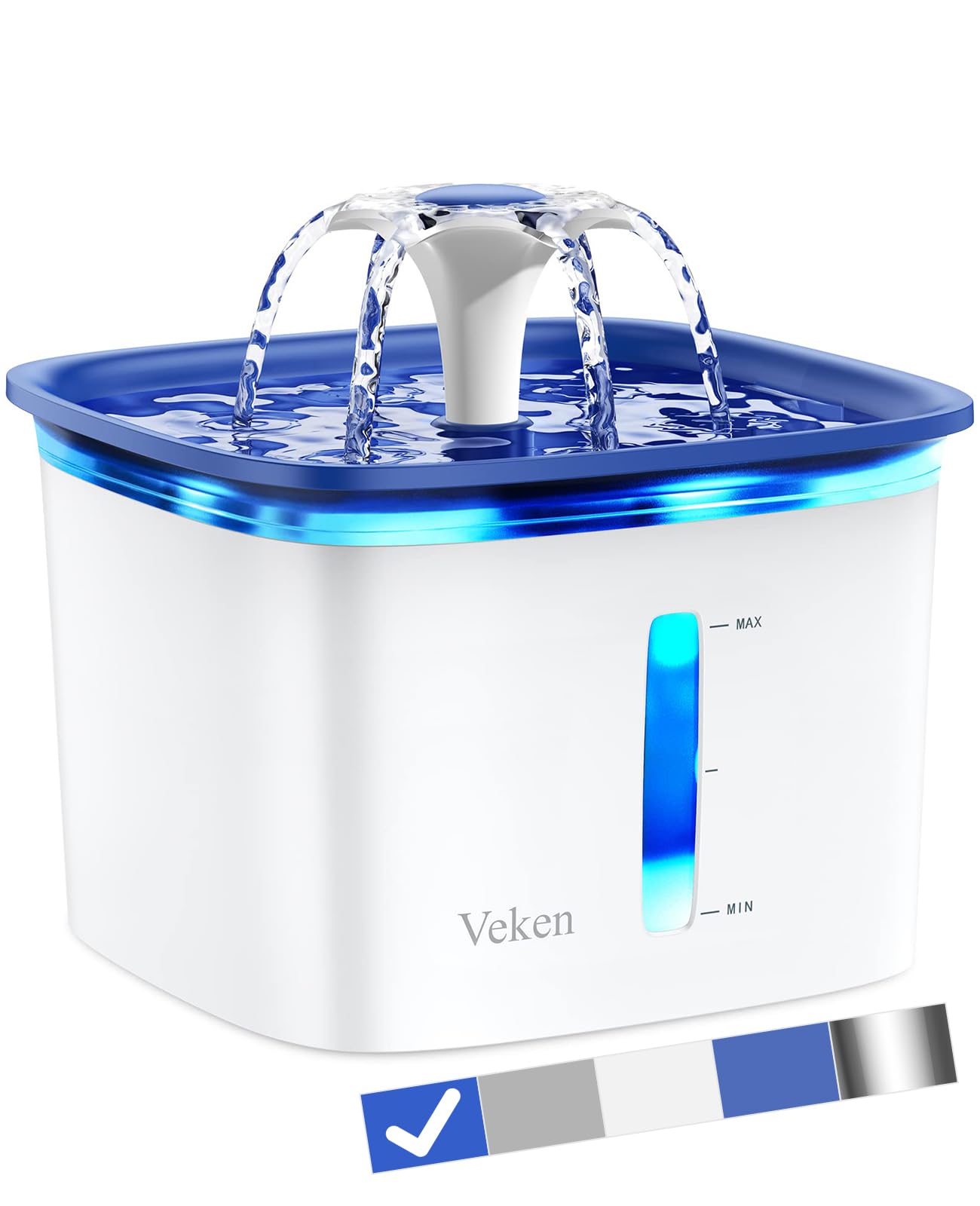 Veken 95oz/2.8L Pet Fountain, Automatic Cat Water Fountain Dog Water
