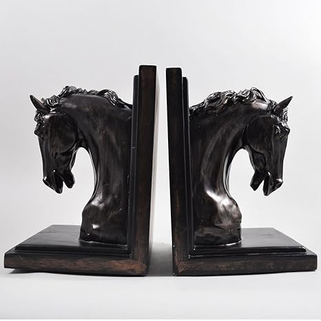 Amazon.com: Hermoso bronce Ecuestre Caballo sujetalibros ...