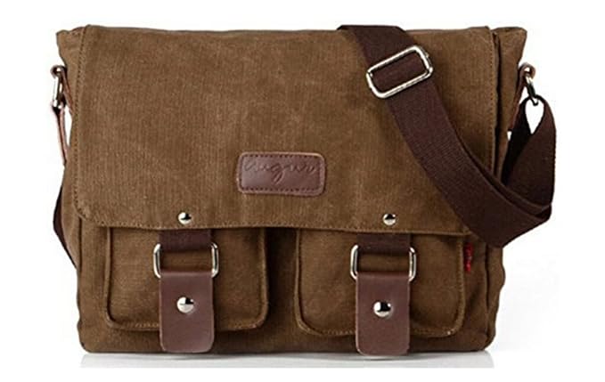 Genda 2Archer Canvas Messenger Bag for Men and Women Vintage (Coffee (Original))