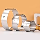 Guowall 4/6/8 inch Cake Rings for Baking Stainless Steel Mousse Ring Mold 3 Sizes Round Pastry Biscuit Cutter - Height 6 cm