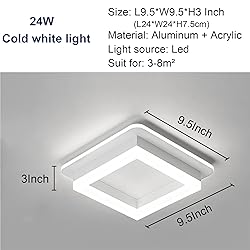 CANEOE 24W Square Hallway Light, Modern Flush Mount