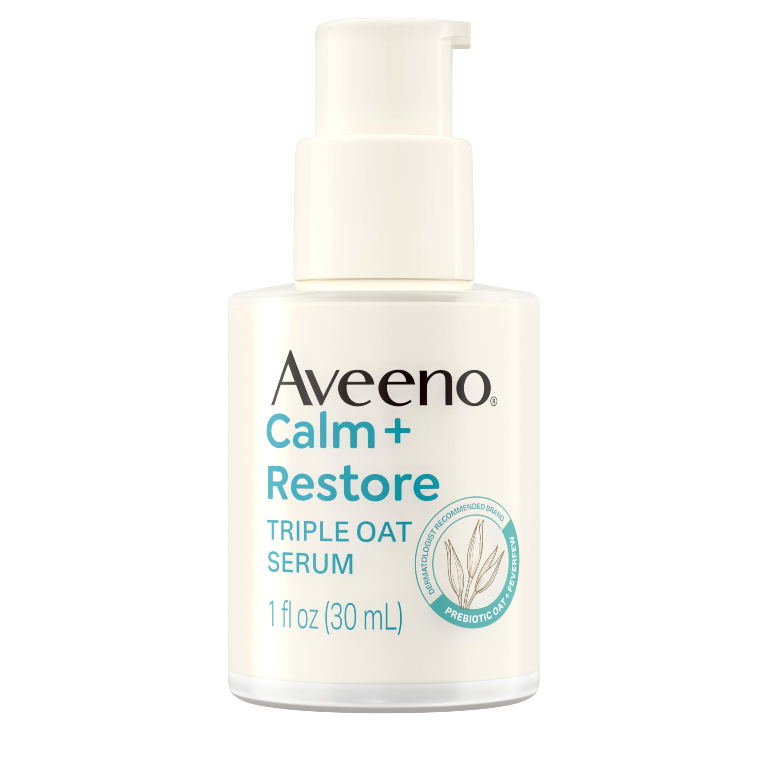 Photo 1 of Aveeno Calm + Restore Triple Oat Hydrating Face Serum for Sensitive Skin, Gentle Lightweight Facial Serum Instantly Smooths Skin, Non-Comedogenic, Hypoallergenic & Fragrance-Free, 1 fl. oz