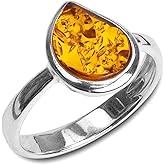 Ian and Valeri Co. Amber Sterling Silver Teardrop Ring