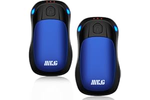 Hand Warmers Rechargeable 2 Pack, MKG Electric Hand Warmer, 24Hrs Long Lasting Reusable HandWarmers with 3 Levels Quick Heat, Portable Pocket Heater for Camping, Hunting, Golf, Women Wen Winter Gift