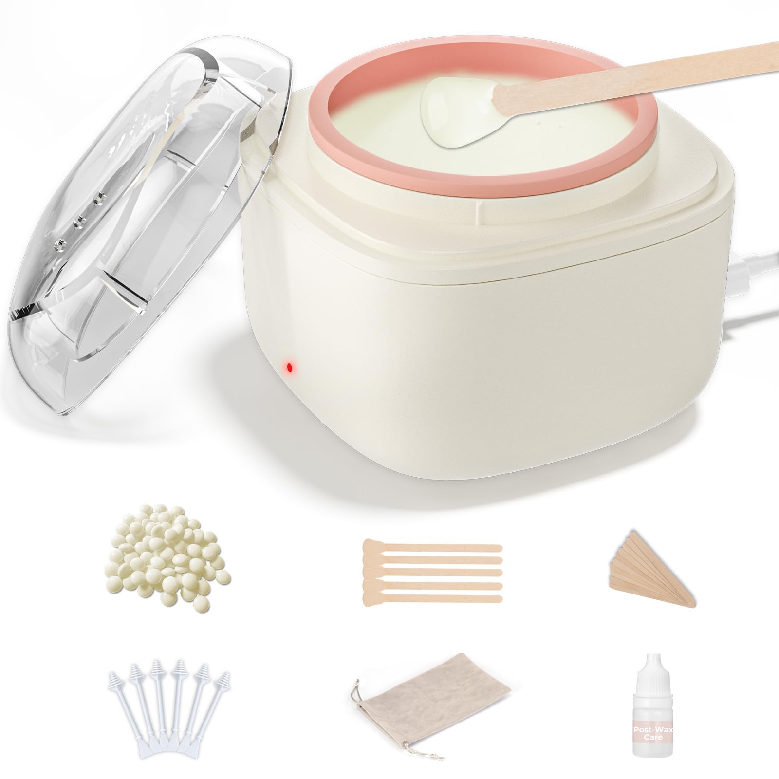 Photo 1 of AUZEAL Eyebrow Waxing Kit for Women, Face Lip Nose Wax Hair Removal, 26 Eyebrow Waxing Sticks, 100g Wax Beads, USB Fast Heat, Smart Constant Temp, Mini Travel or Home Use