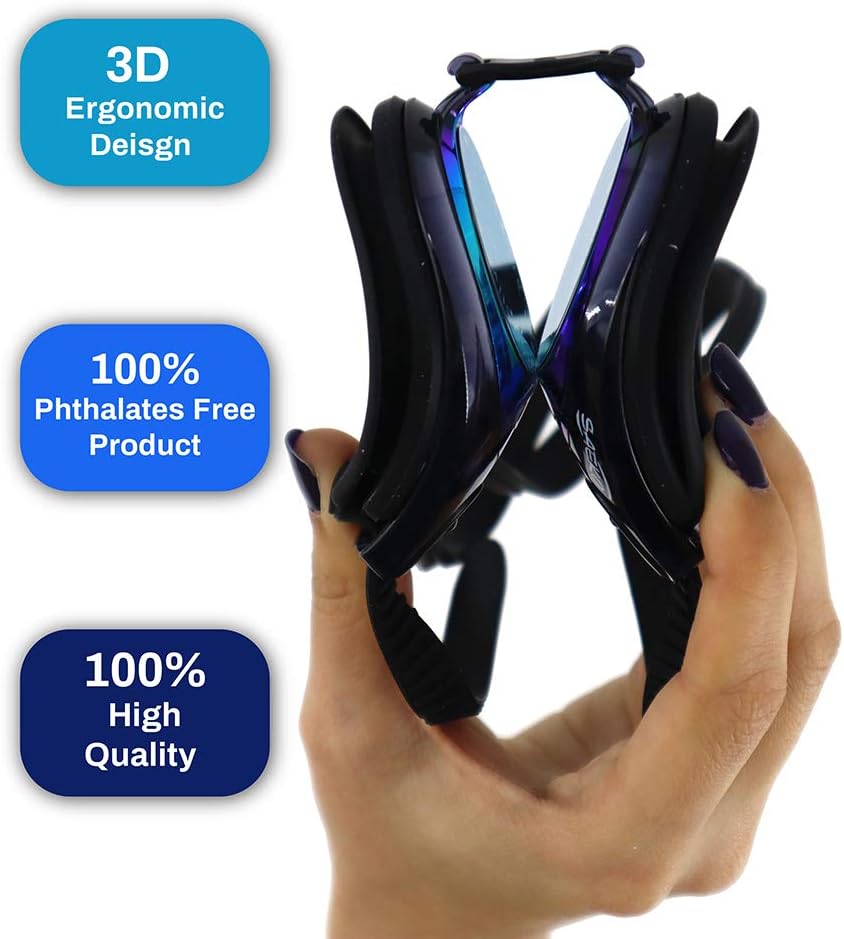 occhialini a Specchio di Alta qualità Minus \u0026 Plus UV Neri Occhialini da  Nuoto con Lenti Graduate specchiate World Sports Vision per Adulti Sport e  tempo libero Nuoto berjaya.edu.my