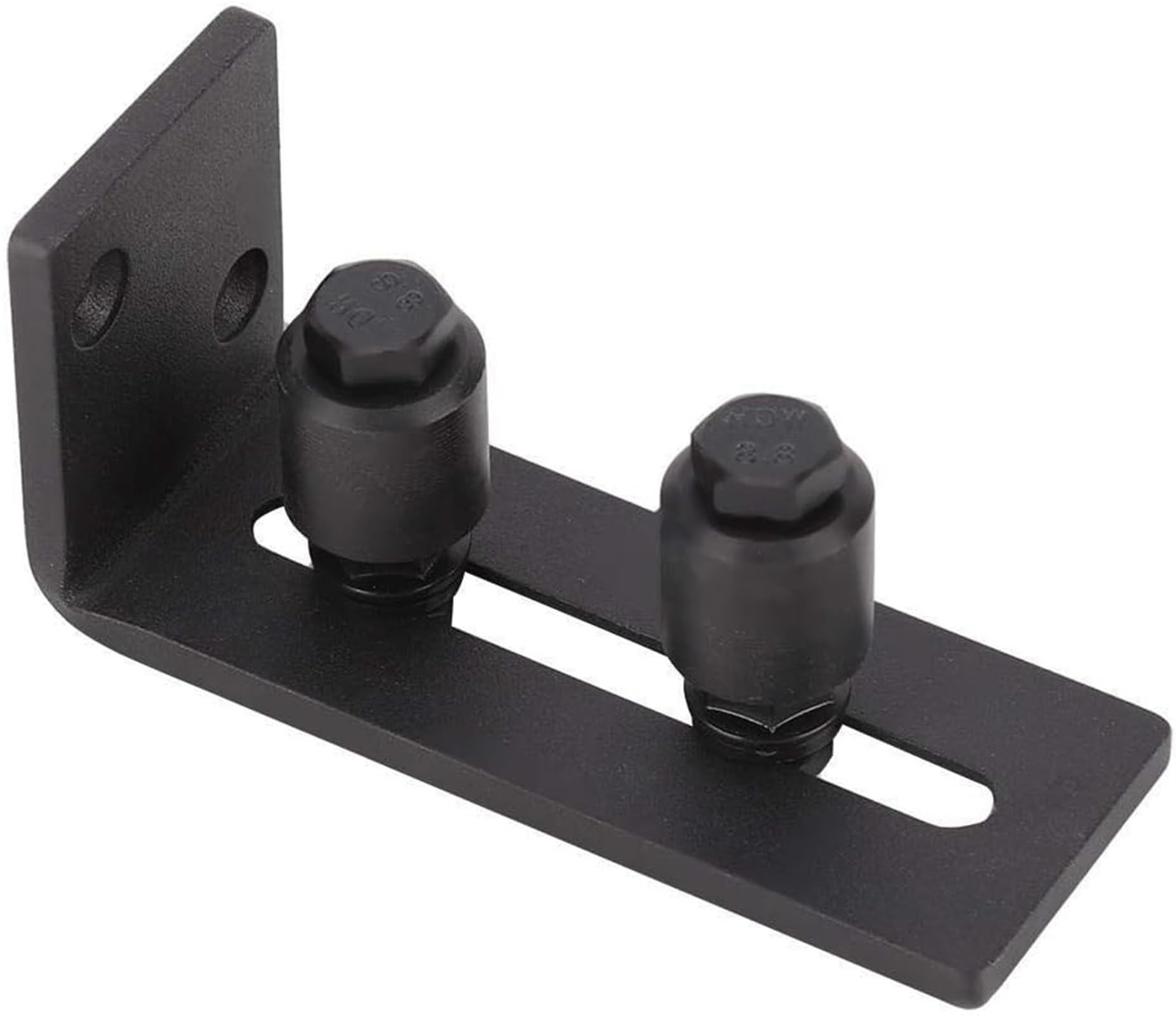 KSTE Sliding Door Guide, Carbon Steel Adjustable Sliding Floor Guide for Barn Door Hardware Accessory (Double Roller)